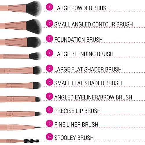 Bộ cọ Pretty in Pink – 10 Piece Brush Set with Cosmetic Bag