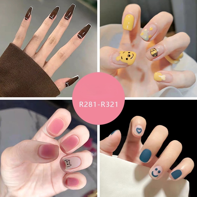 Bộ Móng Tay Giả Ngắn Và Dài Thời Trang Xinh Xắn