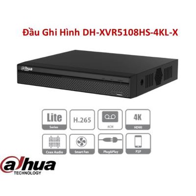 Đầu ghi DH-XVR5108HS-4KL-X 8 kênh hỗ trơ 4K vỏ sắt (hàng chính hãng DSS bảo hành 24 tháng)