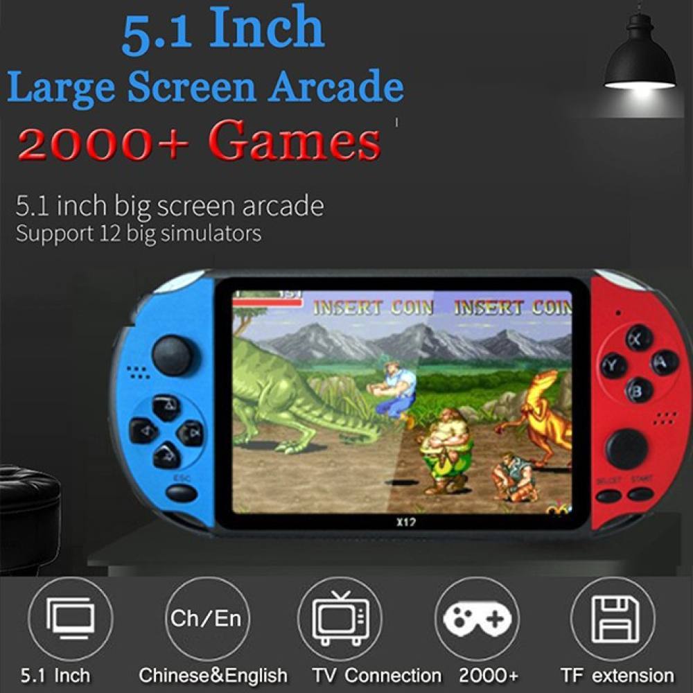 Máy Chơi Game Cầm Tay X12 PSP 2000 5.1 Inch 8GB Hỗ Trợ Video NES GBA Cổ Điển