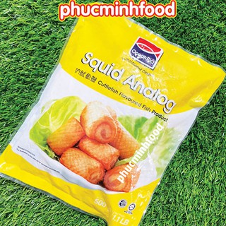 Mực cuộn Malaysia, mực khoanh Malaysia, Viên Thả Lẩu Mực Cắt Khoanh Squid Analog Ocean Ria gói 500gram