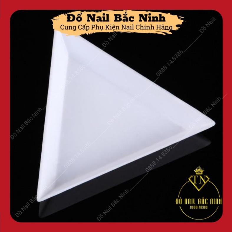 Khay Tam Giác Đựng Phụ Kiện Nail, Chia Đá Nail