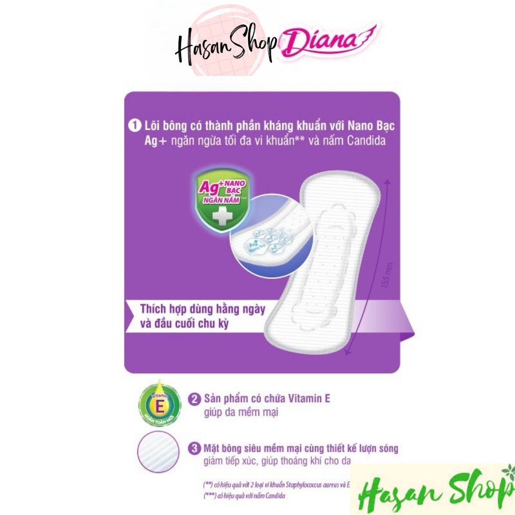 Băng Vệ Sinh Diana Sensi Hằng Ngày Kháng Khuẩn 40 miếng
