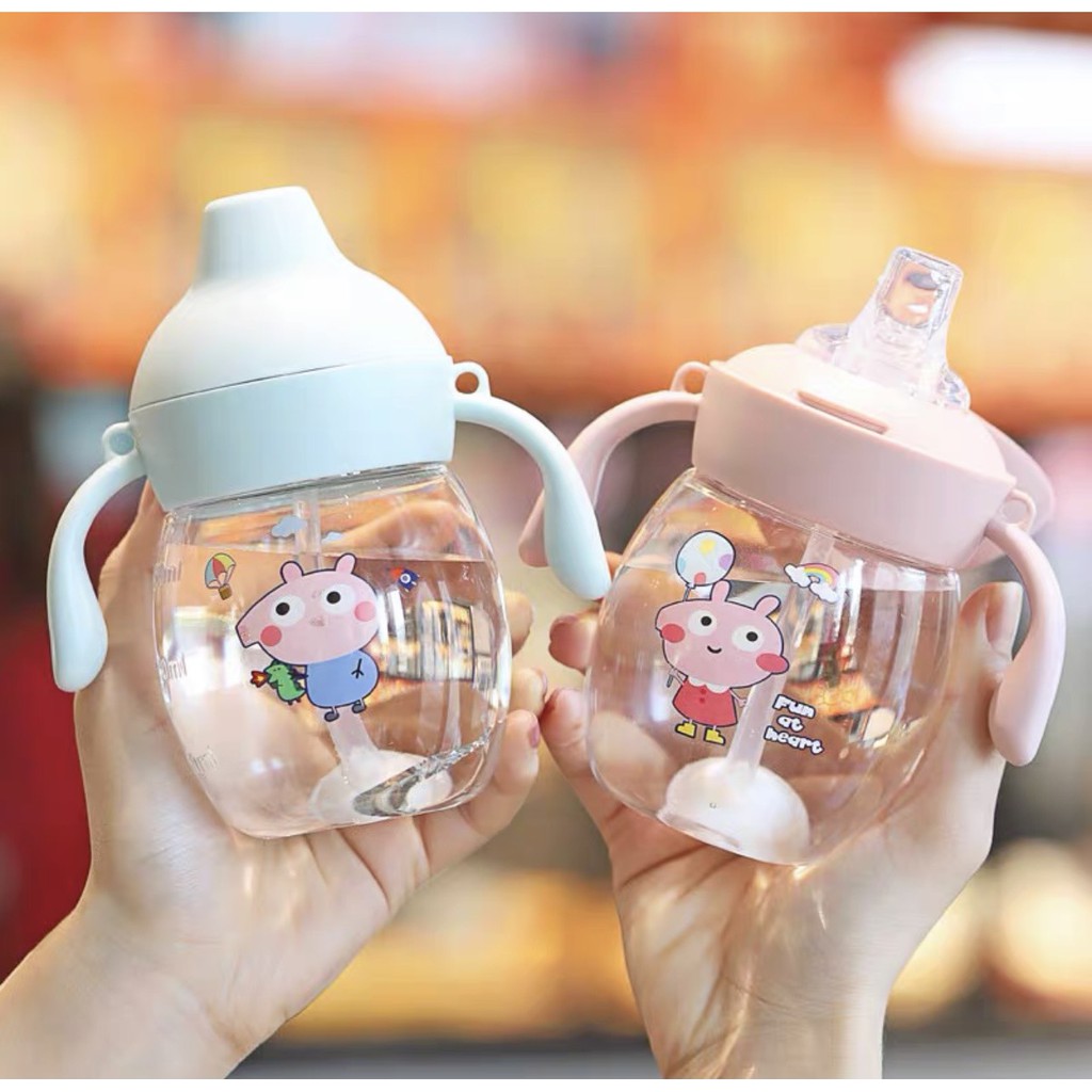 Sale !!! Bình Uống Nước Baby Kettle  Có Tay Cầm  và Dây Đeo Siêu Nhẹ 280ml  Tiện Dụng (1523 ) Shop Phúc Yến