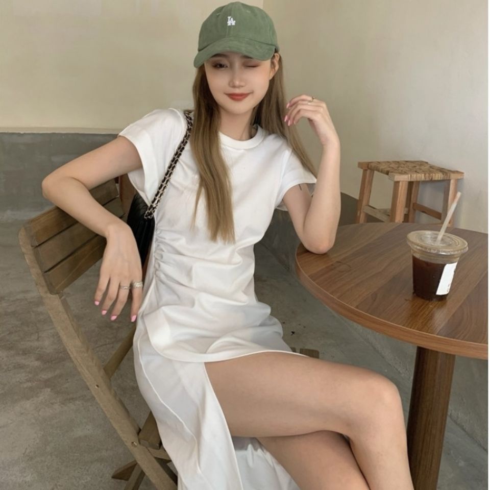 Đầm COZOKC ngắn tay dáng ôm xẻ tà thời trang cá tính