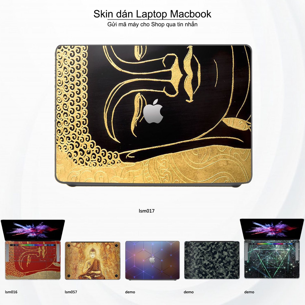 Skin dán Macbook mẫu Đức Phật (đã cắt sẵn, inbox mã máy cho shop)