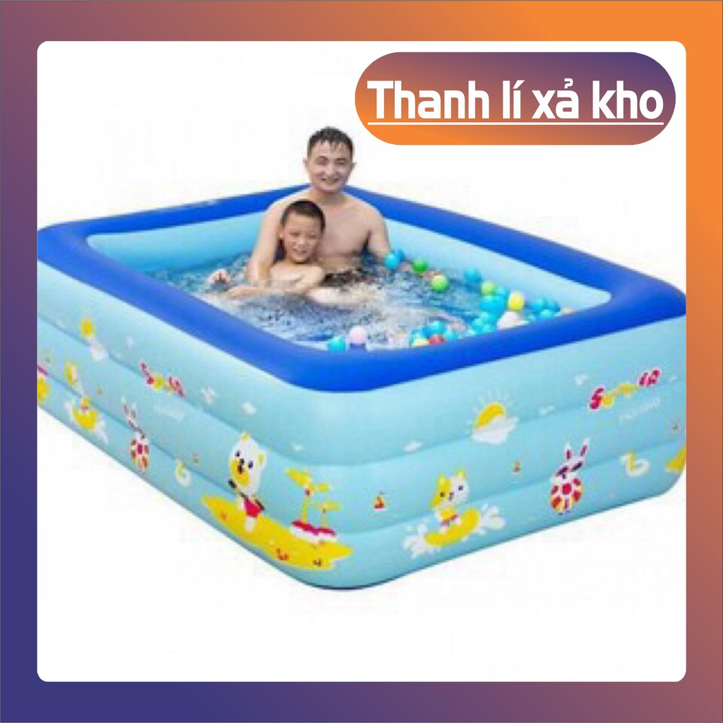 [RẺ VÔ ĐỊCH] BỂ BƠI PHAO CHO BÉ ĐỦ SIZE 1M2, 1M3, 1M5, 1M8, 2M1, 2M6 CHẤT LIỆU PVC AN TOÀN CHO BÉ.  LỖI 1 ĐỔI 1