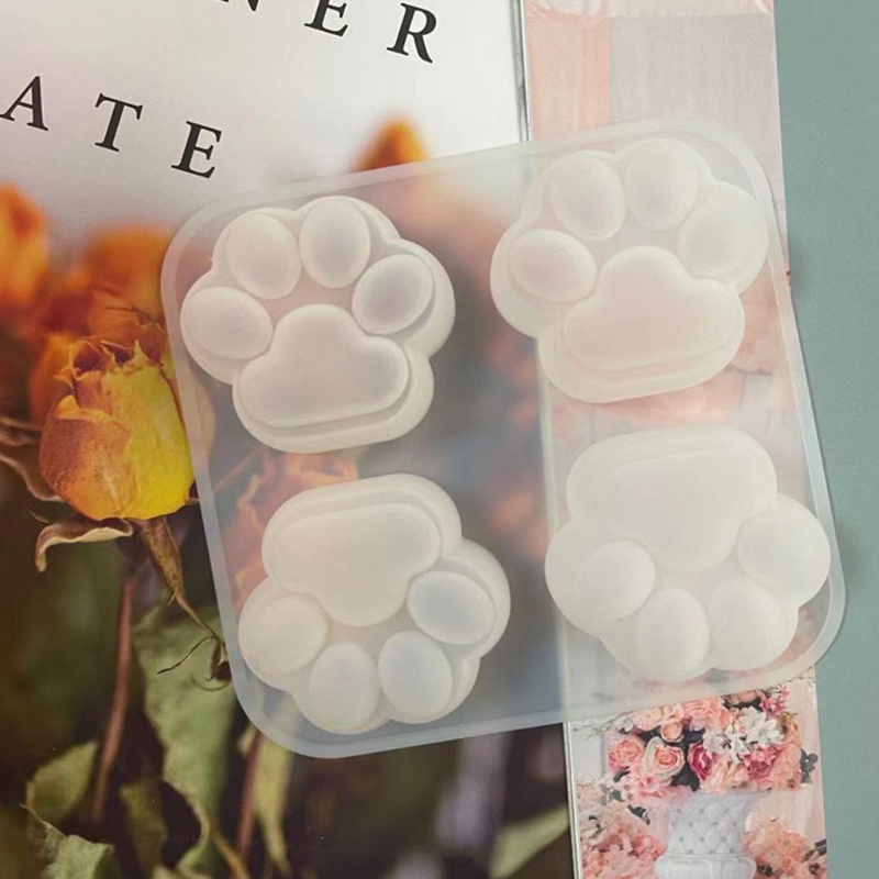 Khuôn silicone tạo hình móng vuốt mèo làm móc khóa DIY