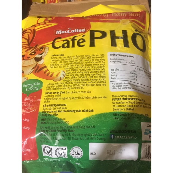 [GIÁ TỐT NHẤT] Cà phê Phố bịch 30 gói× 24g