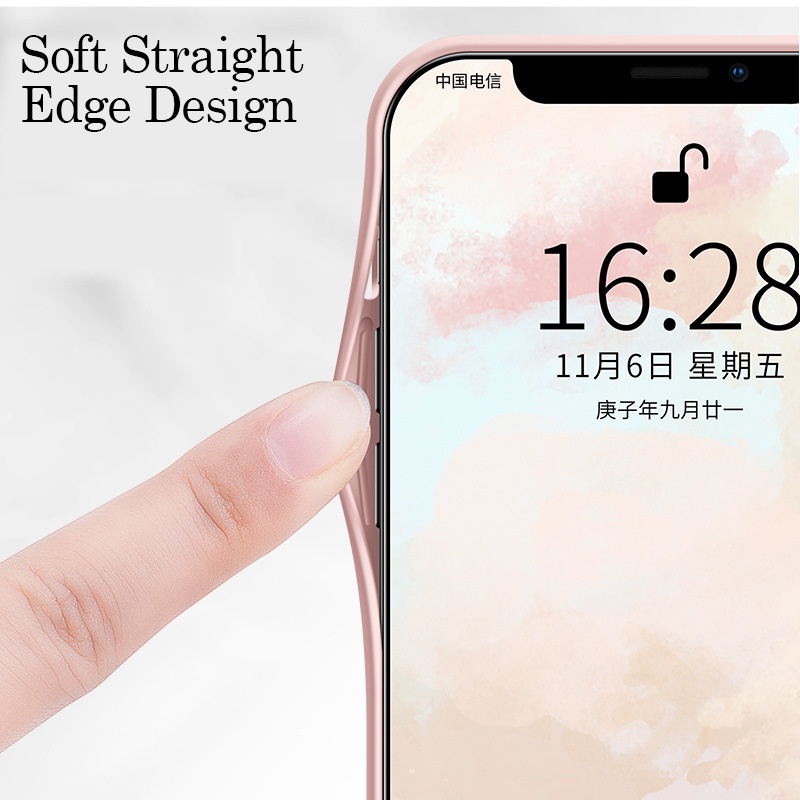 Ốp Điện Thoại Mặt Kính Cường Lực Dạng Lỏng Chống Sốc Sang Trọng Cho IPhone 11 12 13 Pro X XR XS Max 7 8 Plus Mini SE2