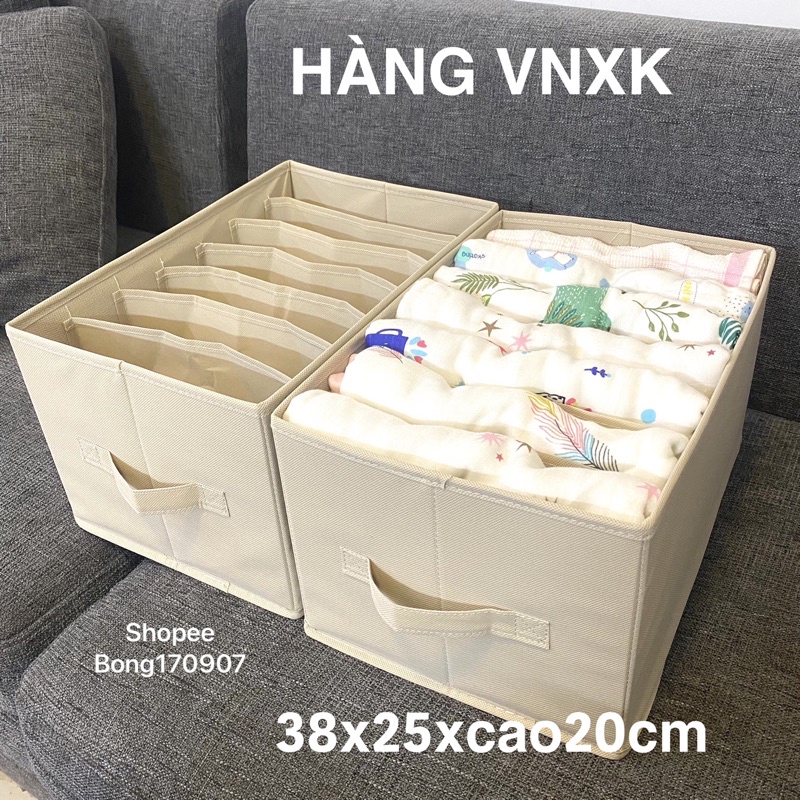 Hộp Túi Đựng Quần Áo Chia Ngăn Tiện Gọn Hàng VN Xuất Khẩu Phong Cách Nhật Bản