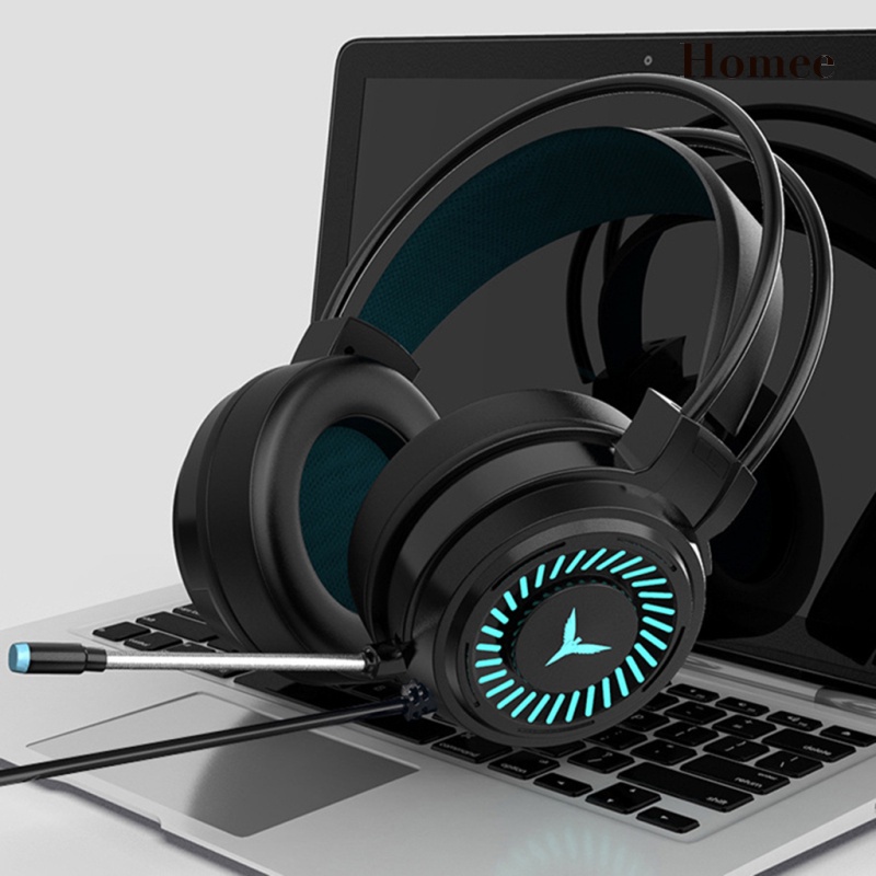 Tai Nghe Trùm Đầu Chơi Game 4d Có Đèn Led Và Mic Giảm Tiếng Ồn 3.5mm Cho Pc Laptop
