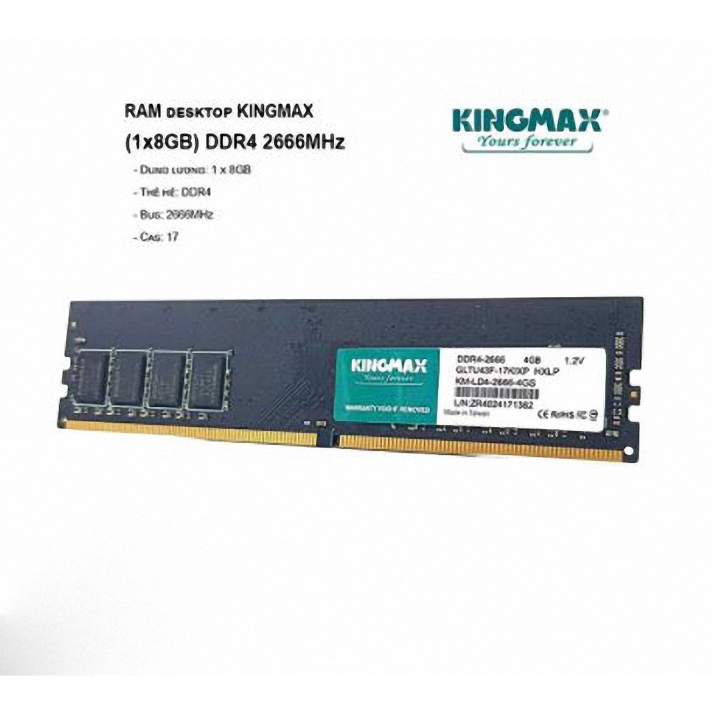 Ram PC DDR4 8/16GB, Bus 2133/2666/3200 Dùng Cho Máy Tính Dể Bàn Các Hãng  (Hàng zin theo máy 100% bảo hành 36 tháng)