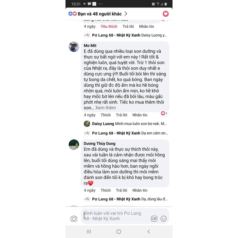 SON DƯỠNG CÓ MÀU HANDMADE PƠ LANG ( hết thâm môi, Dưỡng môi, Màu trẻ trung) | BigBuy360 - bigbuy360.vn