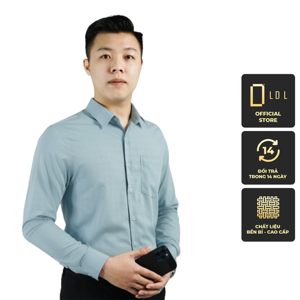 Áo Sơ Mi Nam Dài Tay Chất Liệu BAMBOO Hạn Chế Nhăn Nhàu, Thấm Hút Mồ Hôi Thương Hiệu LDL