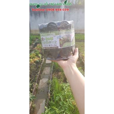 Hàng rào nhựa của Nhật phân luống - viền vườn trồng rau cao 15 cm dài 3 met - màu đen set 5 cuộn