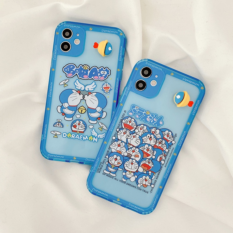 Ốp Điện Thoại In Hình Doraemon Có Chuông Xoay Được Cho Iphone 12 Pro Max 12pro 12 Mini Se2020 11pro Max 11pro 11 Ix Xr Xs Max 7 8 Plus