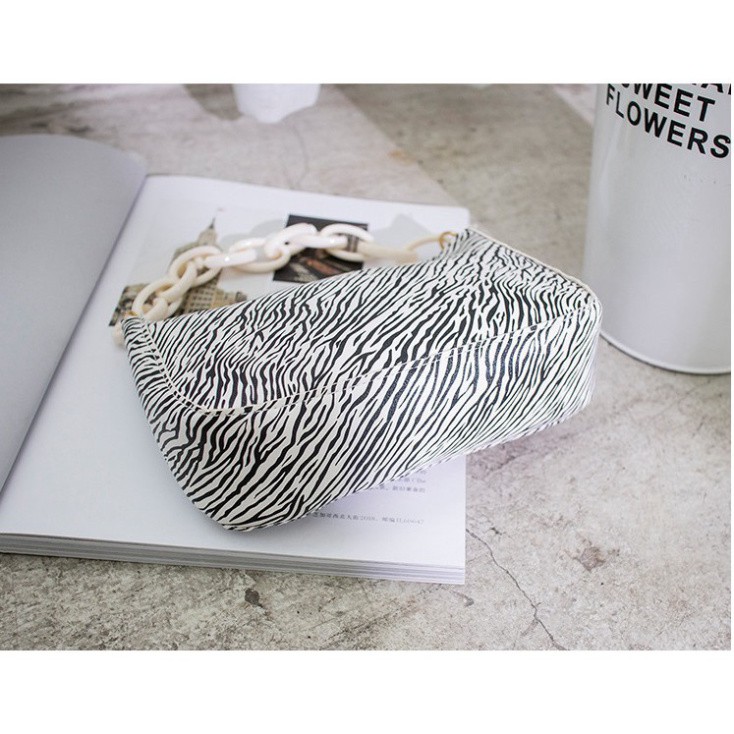 [Hàng loại 1] Túi kẹp nách vân ngựa vằn phối xích phong cách Retro DC09 túi đeo vai | BigBuy360 - bigbuy360.vn