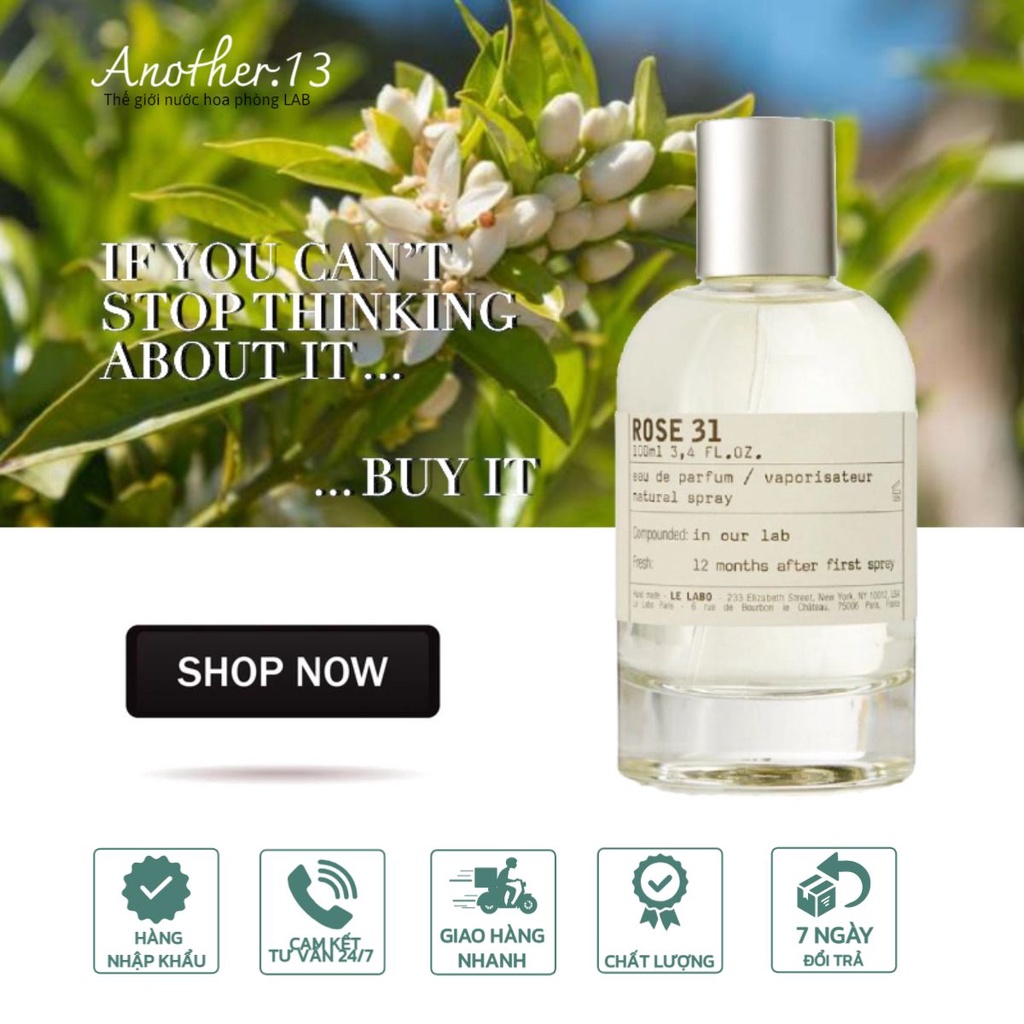 ⁂︎ 10ml┊Nước Hoa Phòng Lab ʟ ᴇ ʟ ᴀ ʙ ᴏ - Rose 31 / EDP
