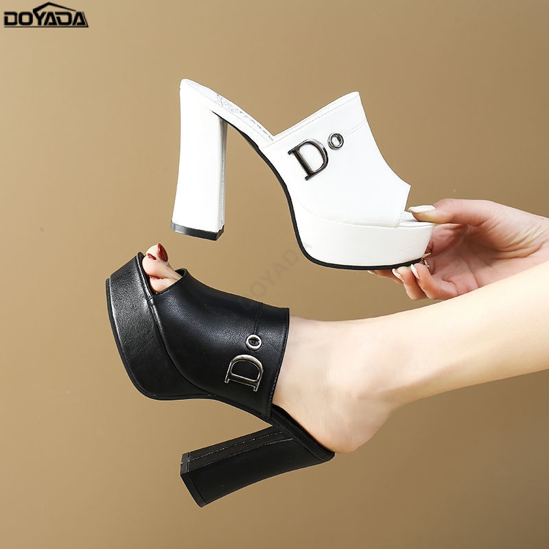 Dép Cao Gót 10.5cm Đế Xuồng Chống Thấm Nước Thời Trang Mùa Hè 2022 Dành Cho Nữ