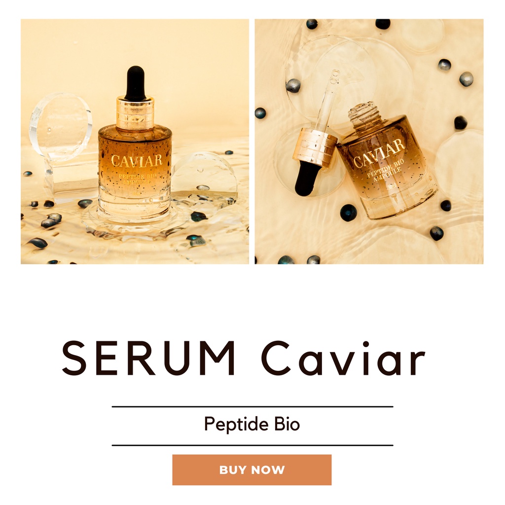 Serum trắng da Caviar , cấp ẩm căng bóng Caviar Ampoule - trẻ hóa da, khóa ẩm bề mặt da tinh chất trứng cá tầm đen