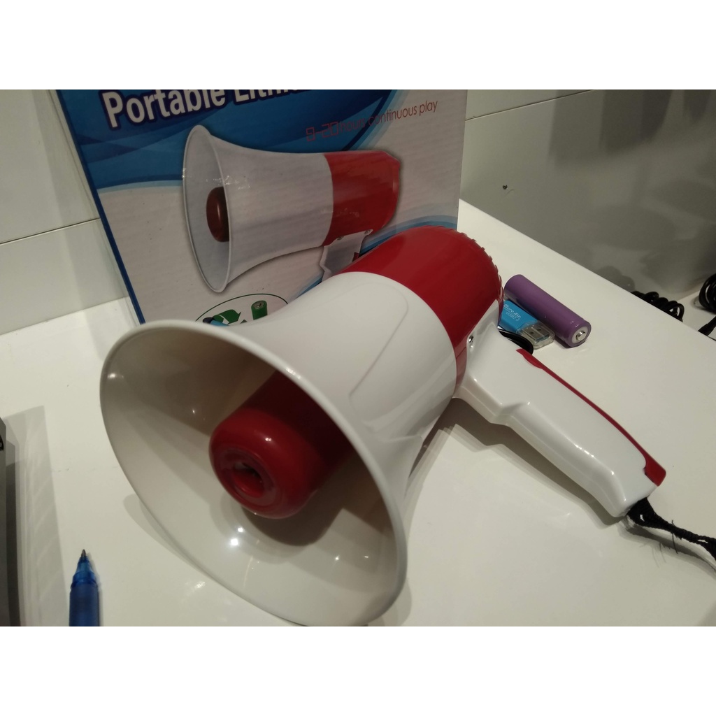 Loa Phóng Thanh Cầm Tay Mini Megaphone Có Ghi Âm Phát Lại, Tích Hợp Cổng USB và Thẻ NHớ