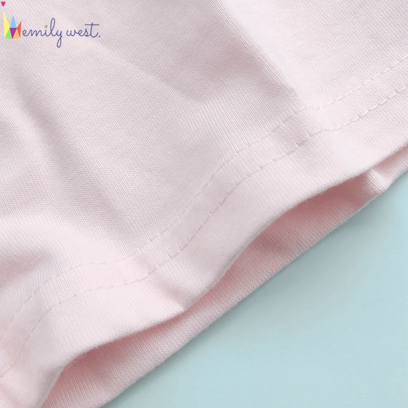 Áo Thun Cotton Cổ Tròn Tay Ngắn In Hoạt Hình Dành Cho Bé Gái