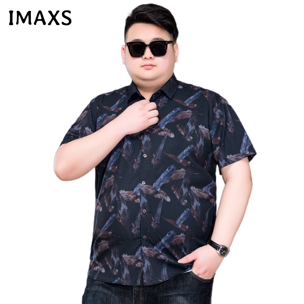 Áo Sơ Mi Tay Ngắn Dáng Rộng In Họa Tiết Trẻ Trung Hợp Thời Trang Công Sở Cho Nam 60-175KG