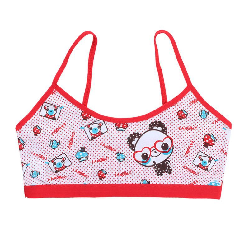 Áo Lót Cotton Họa Tiết Gấu Trúc Đáng Yêu Cho Bé Gái