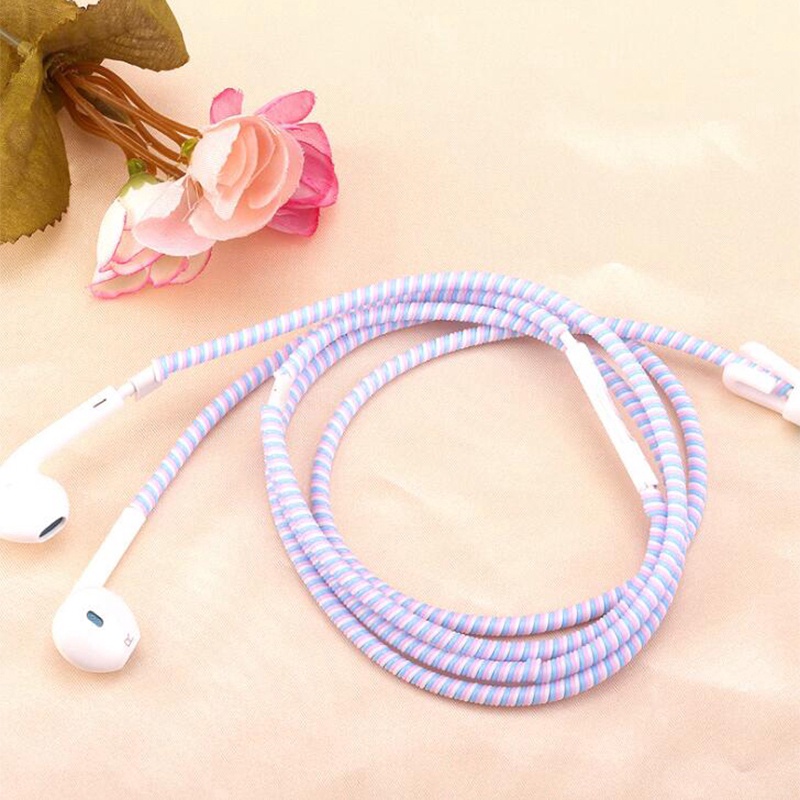 Dây quấn tai nghe, cáp sạc chống đứt nhiều màu cute