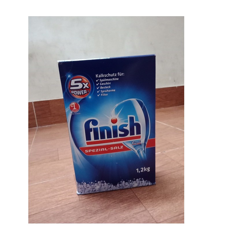  Muối rửa bát Finish hộp 1,2kg dùng cho máy rửa chén bát