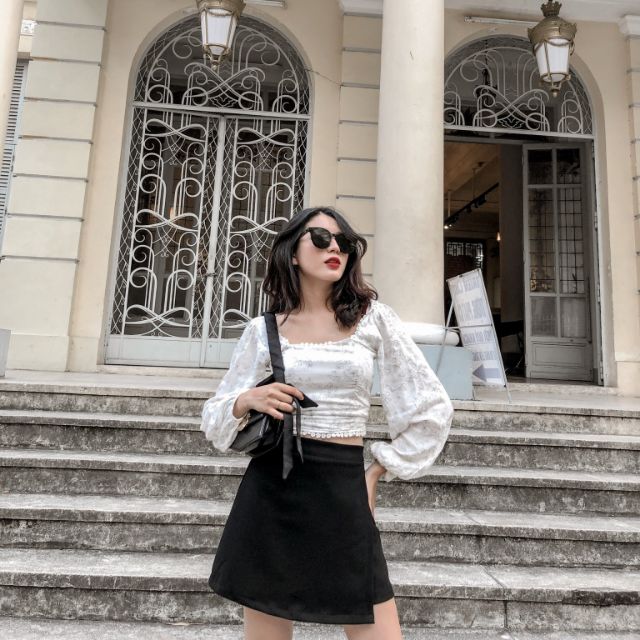 Quần váy chữ A, LUCETFASHION, chân váy ngắn