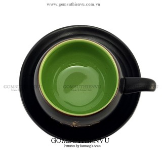 Cốc sứ Cà Phê Bát Tràng kèm đĩa