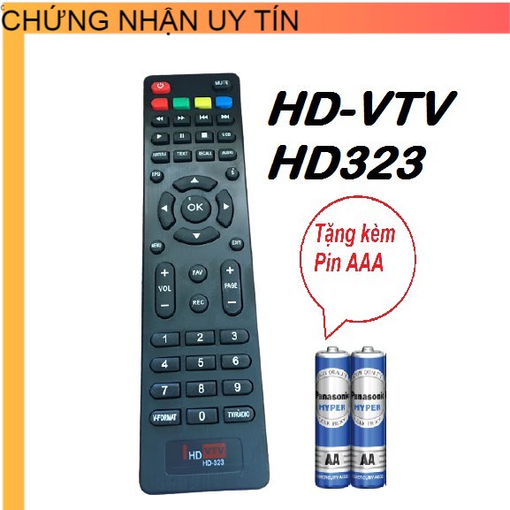 Điều khiển VTV HD-323 - Tặng kèm pin-Remote đầu thu truyền hình VTV HD 323