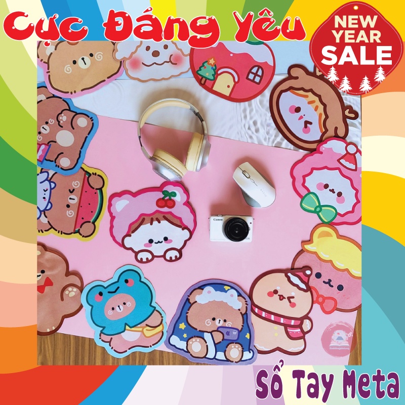 Miếng lót chuột, Bàn di chuột hình tròn 20 x 20cm giá siêu rẻ siêu cute