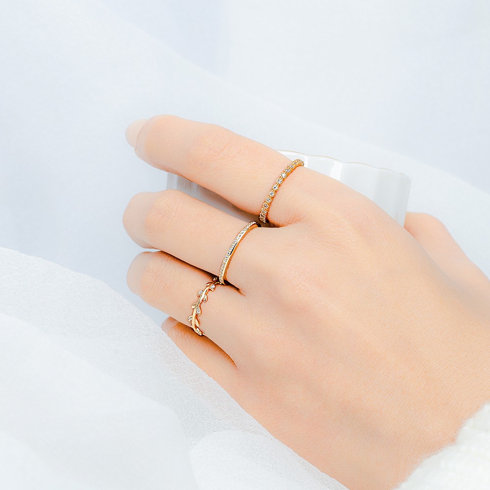 Nhẫn nữ vàng 10k NLF05 Huy Thanh Jewelry