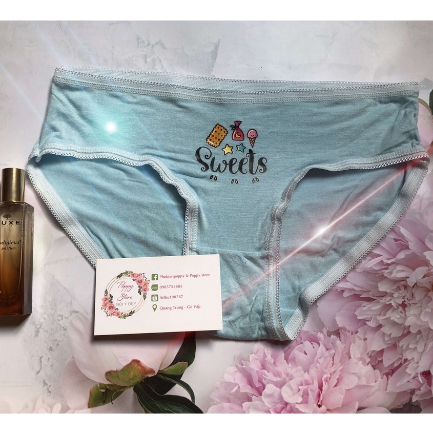 Quần lót nữ ⚠️ Mã AT48 / CHE TÊN SẢN PHẨM ⚠️ Combo 5 Quần lót mềm mịn chất liệu cotton, thấm hút, co giãn 4 chiều