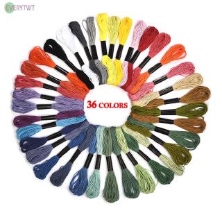 Set 24 /36 Tép Chỉ Thêu Thủ Công Nhiều Màu Sắc Chuyên Dụng