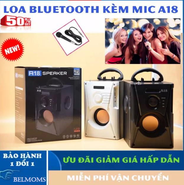 Loa Karaoke Bluetooth Công Suất Lớn CÓ MIC A17 - A18 - Công Nghệ Kết Nối Bluetooth 4.1