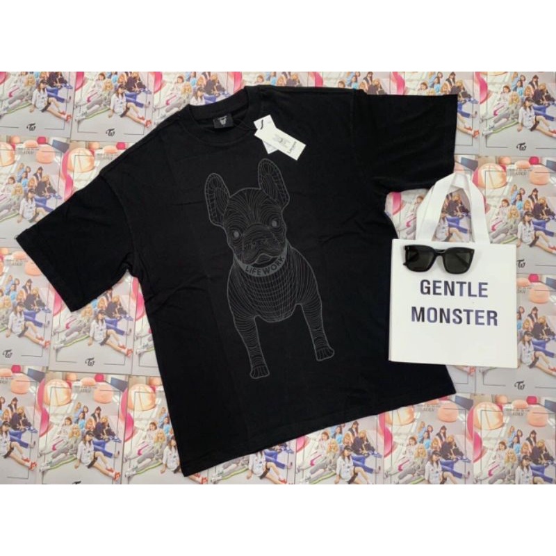 Áo đôi nam nữ hè thu lifework chó 3D áo t shirt LW mẫu mới 2022 hàng FULL TAG