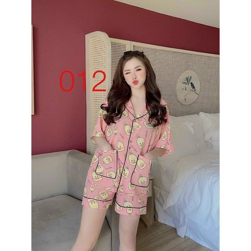 Đồ bộ nữ ngủ pijama mặc nhà CARY ,bộ ngủ cộc tay quần đùi dễ thương | BigBuy360 - bigbuy360.vn
