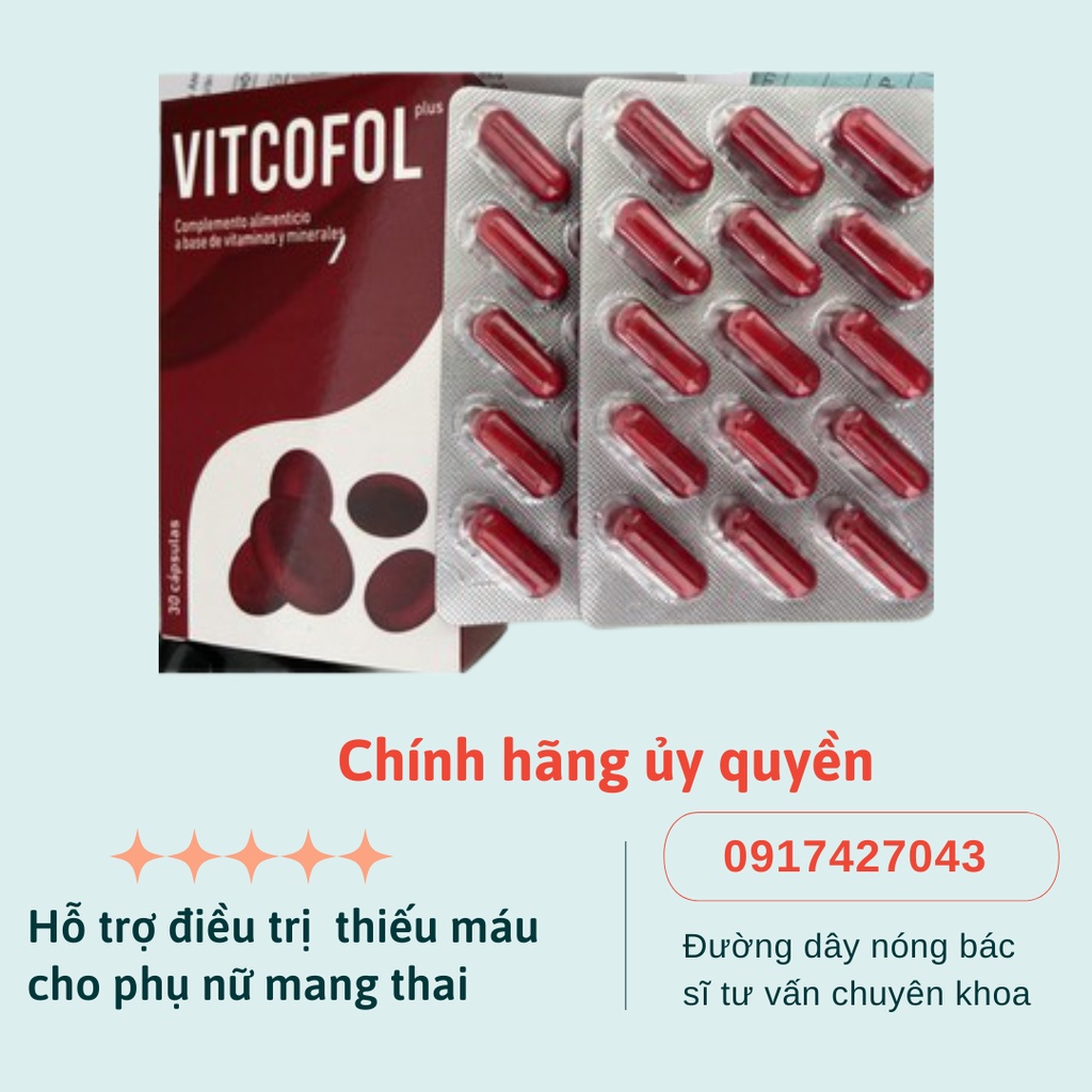 Viên nang hỗ trợ cải thiện thiếu máu VITCOFOL PLUS dành cho phụ nữ mang thai - S1