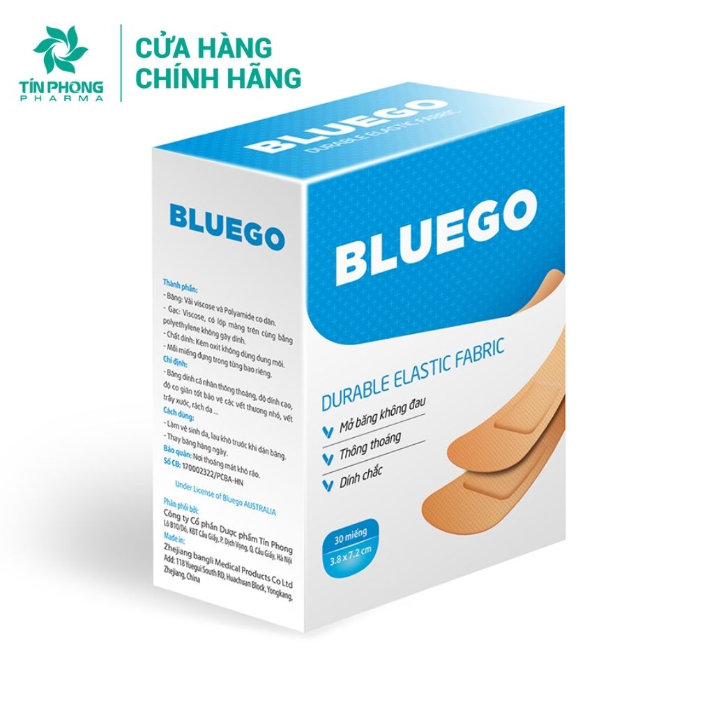 Băng Gạc Y Tế, Gạc Cá Nhân Bluego Hộp 102 Miếng An Toàn, Tiện Lợi Phù Hợp Cho Mọi Nhà TVT001