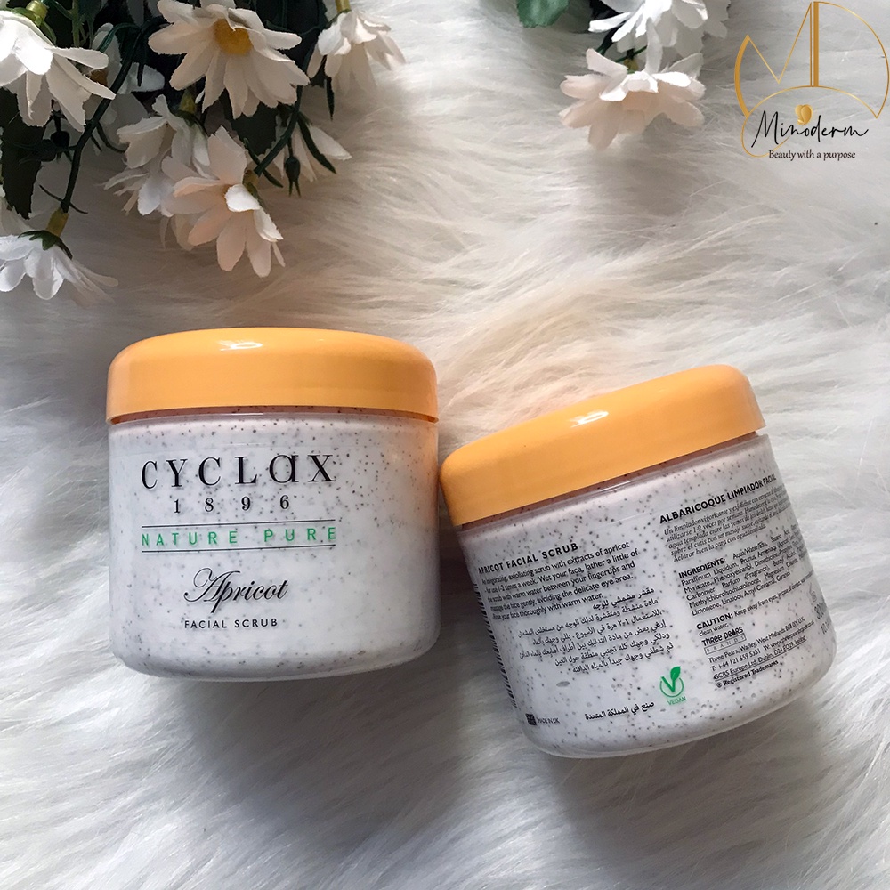 Tẩy tế bào chết CYCLAX APRICOT FACIAL SCRUB tẩy da chết cho mặt chiết xuất hạt mơ 300ml