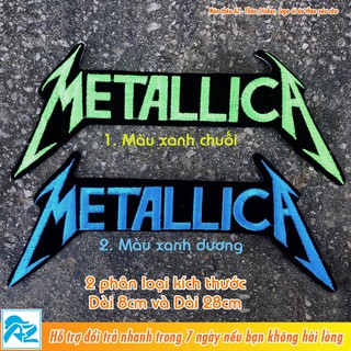 Patch vải ủi áo thêu logo Metallica - Sticker Logo S129