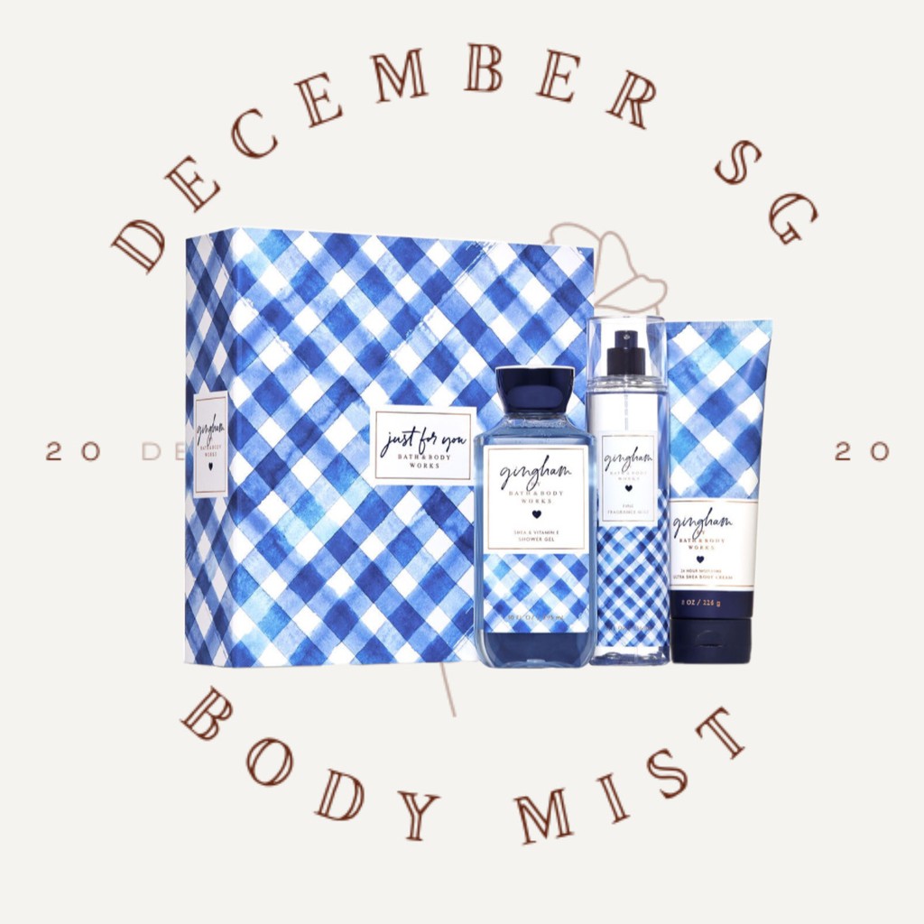 [Auth] [NEW] Xịt thơm Có nhũ Bath and Body Works -  GINGHAM (30ml-50ml-100ml) +𝘿𝙚𝙘𝙚𝙢𝙗𝙚𝙧 𝙎𝙝𝙤𝙥+