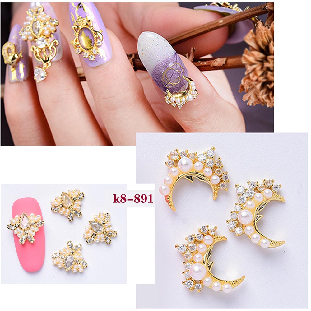 CHARMS Phụ Kiện Trang Trí Móng Tay Hình Bướm 3d