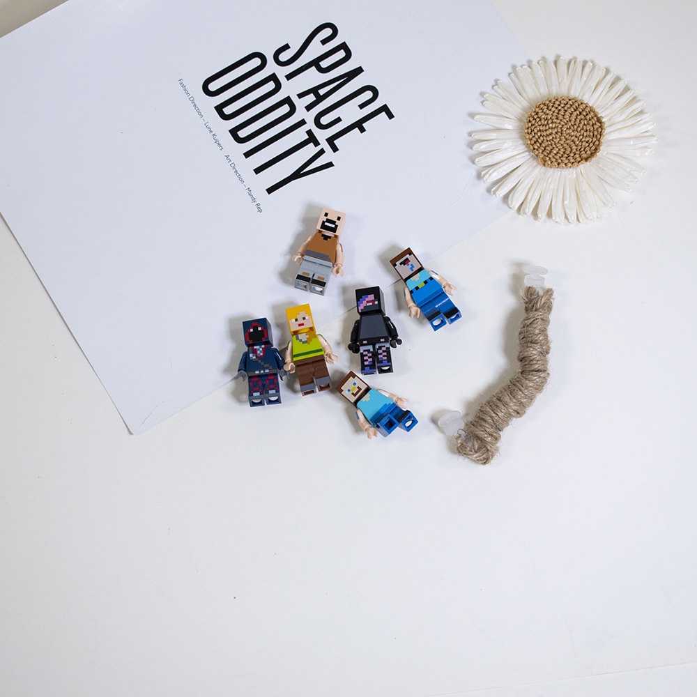 Bộ Phụ Kiện Trang Trí Giày Họa Tiết Hoạt Hình Lego Minecraft Croc 3D Cho Nam