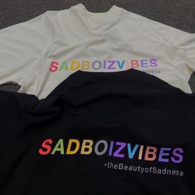 [Ảnh+Video thật] Áo thun tay lỡ SADBOIZ phông Unisex nam nữ Cotton oversize form rộng SADBOIZVIBES | BigBuy360 - bigbuy360.vn