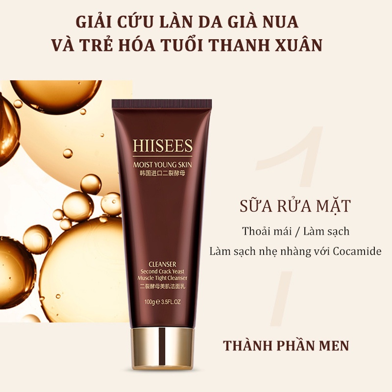 [HCM] Bao gồm hộp quà-Bộ sản phẩm dưỡng da - căng bóng chăm sóc da mặt HIISEES Bộ 15 món-URBHS-DGF